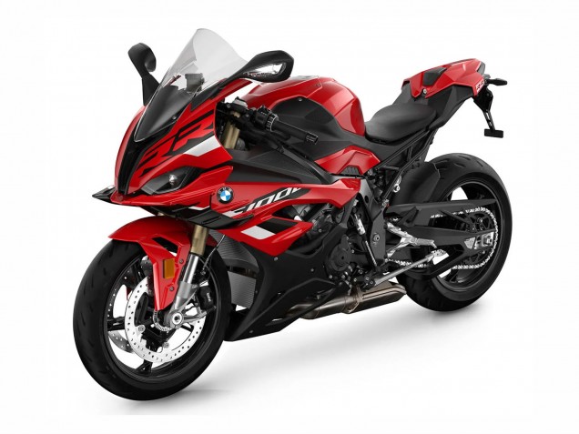 Rot Matt Schwarz 2023-2024 BMW S1000RR Motorrad Verkleidung
