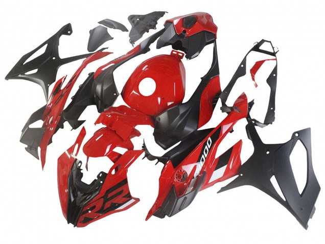 Rot Matt Schwarz 2023-2024 BMW S1000RR Motorrad Verkleidung