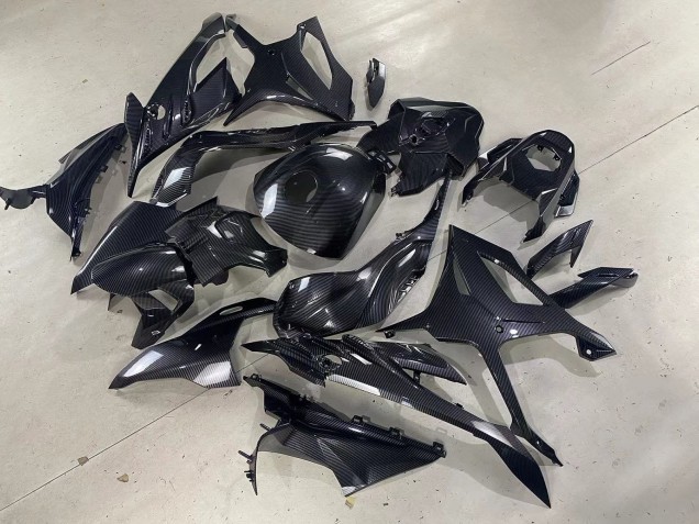 Glänzendes Schwarz Carbonfaser 2023-2024 BMW S1000RR Motorrad Verkleidung