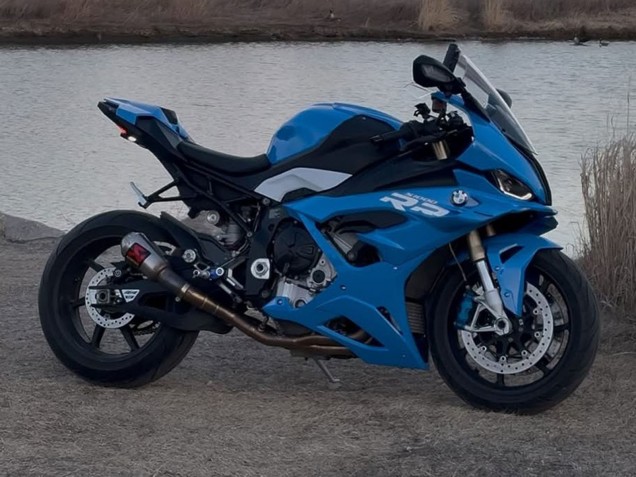 Glänzendes Blau 2023-2024 BMW S1000RR Motorrad Verkleidung
