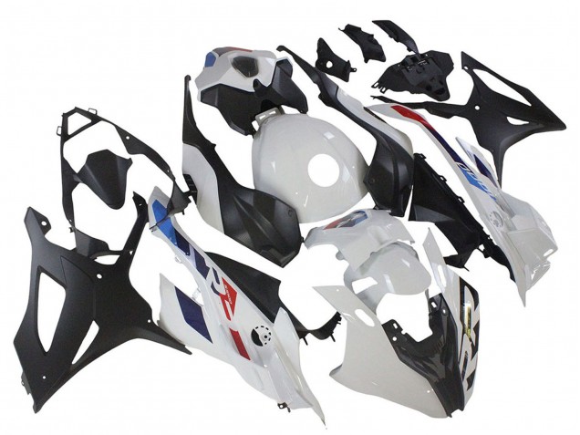 Weiß Blau Rot Matt Schwarz 2023-2024 BMW S1000RR Motorrad Verkleidung