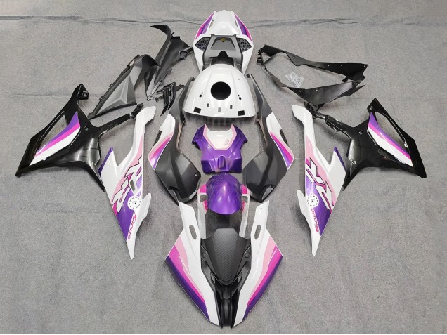 Rosa Lila Weiß 2019-2022 BMW S1000RR Motorrad Verkleidung