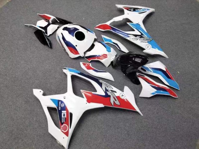 Weiß Rot Blau 2019-2022 BMW S1000RR Motorrad Verkleidung