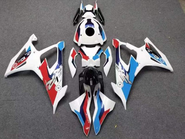 Weiß Rot Blau 2019-2022 BMW S1000RR Motorrad Verkleidung