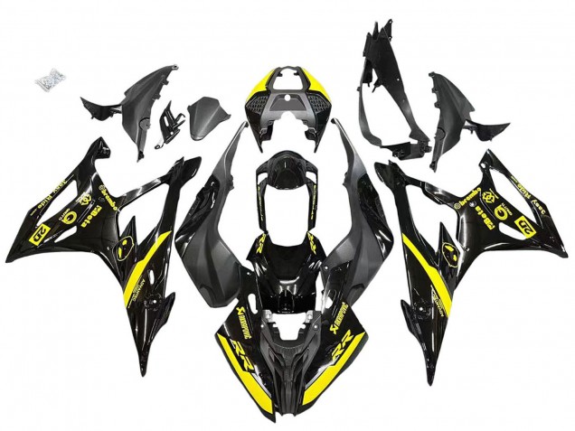 Glänzendes Schwarz Gelb 2019-2022 BMW S1000RR Motorrad Verkleidung