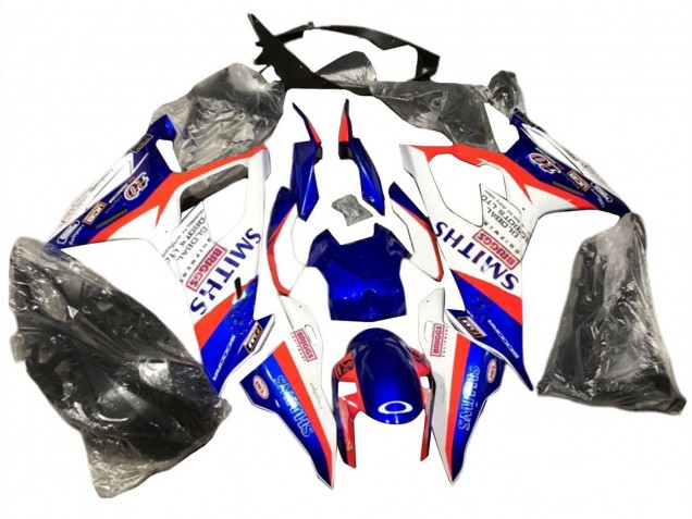 Blau Rot Weiß Smiths 2019-2022 BMW S1000RR Motorrad Verkleidung