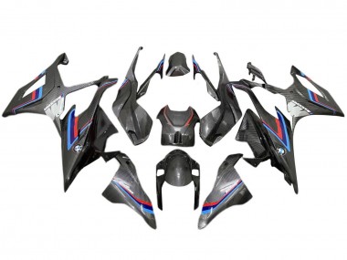 Schwarz Blau Rot Carbonfaser 2019-2022 BMW S1000RR Motorrad Verkleidung
