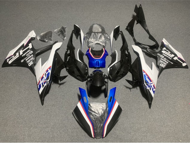 Weiß Schwarz Blau 2019-2022 BMW S1000RR Motorrad Verkleidung