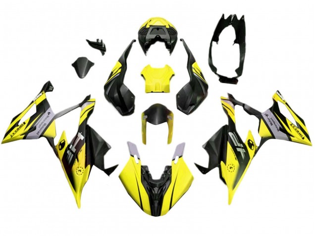 Matt Gelb Schwarz 2019-2022 BMW S1000RR Motorrad Verkleidung