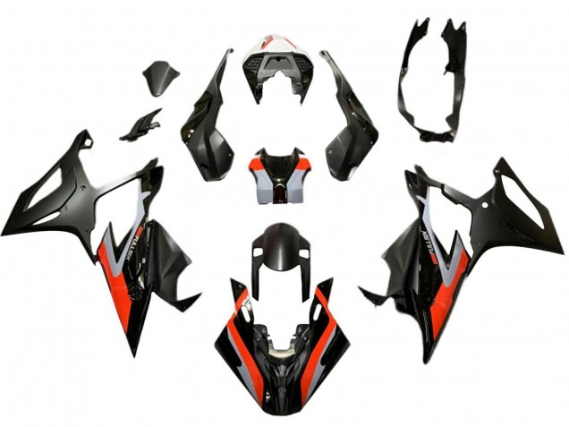 Rot Schwarz Grau 2019-2022 BMW S1000RR Motorrad Verkleidung