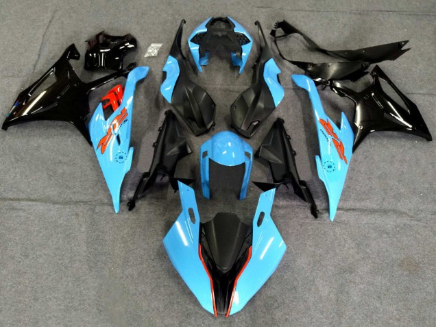 Schwarz Hellblau 2019-2022 BMW S1000RR Motorrad Verkleidung