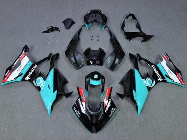 Schwarz Cyan Petronas 2019-2022 BMW S1000RR Motorrad Verkleidung