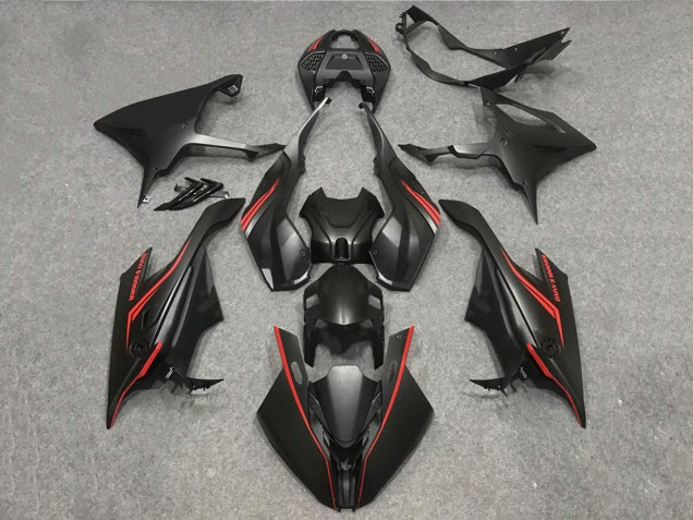 Matt Schwarz Rot 2019-2022 BMW S1000RR Motorrad Verkleidung