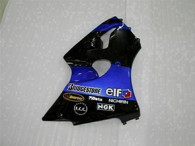 Blau Glänzendes Schwarz Elf Bridgestone 2000-2002 Kawasaki ZX6R Motorrad Verkleidung