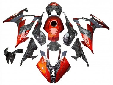 Dunkel Orange Geschmiedet Carbonfaser 2019-2022 BMW S1000RR Motorrad Verkleidung