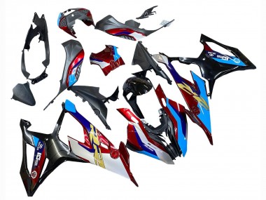 Weiß Blau Rot Schwarz 2019-2022 BMW S1000RR Motorrad Verkleidung
