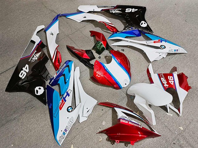 Rot Weiß Blau 46 2019-2022 BMW S1000RR Motorrad Verkleidung
