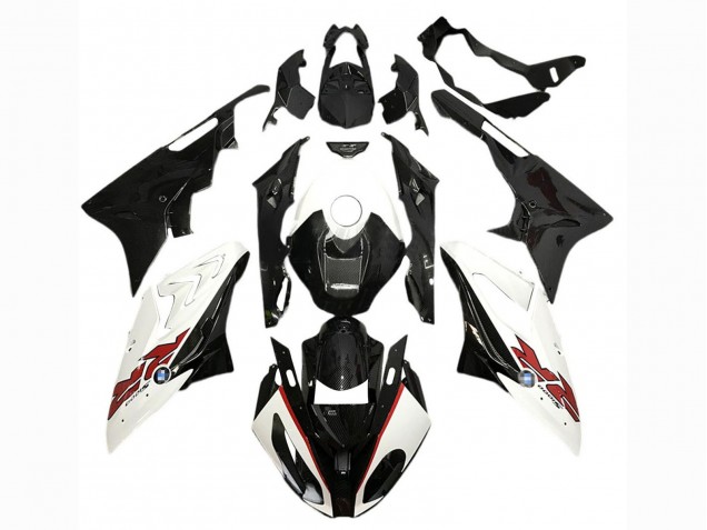 Weiß Glänzendes Schwarz 2017-2018 BMW S1000RR Motorrad Verkleidung