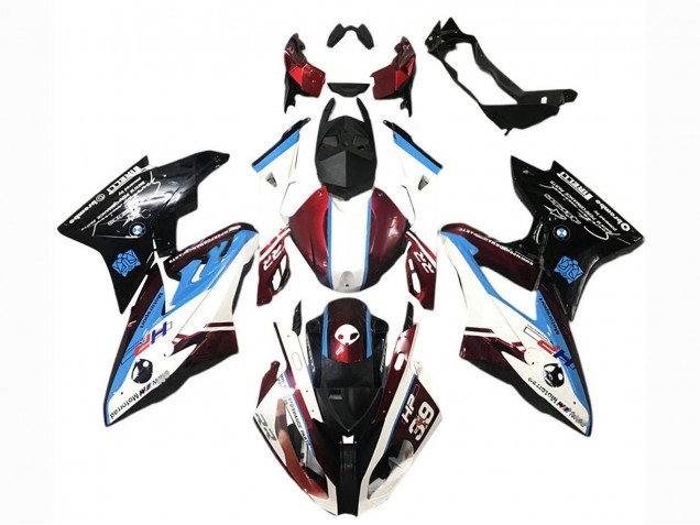 Weiß Blau Rot Glänzendes Schwarz 2017-2018 BMW S1000RR Abs Verkleidungen