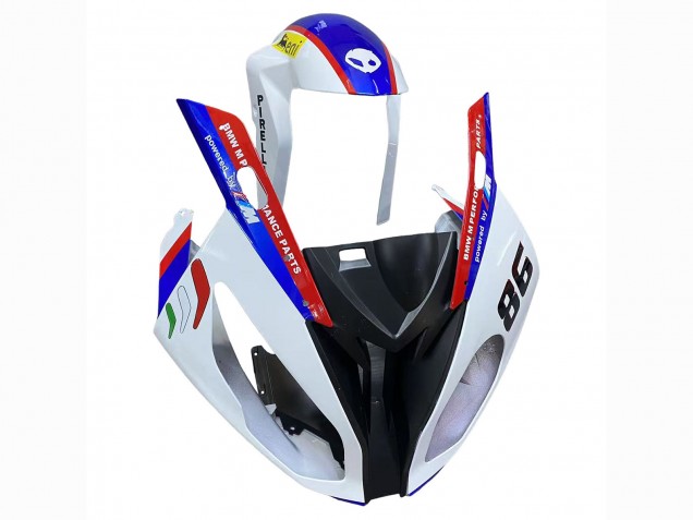Weiß Blau Rot Glänzendes Schwarz 2017-2018 BMW S1000RR Motorrad Verkleidung