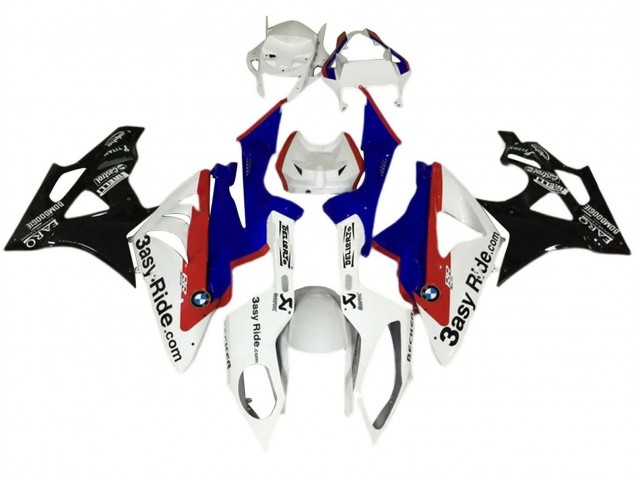 Weiß Blau Rot Glänzendes Schwarz 2017-2018 BMW S1000RR Motorrad Verkleidungen Kit