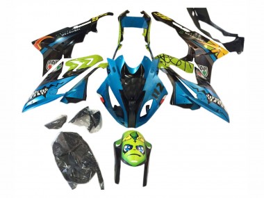 Blau Gelb Hai 2017-2018 BMW S1000RR Motorrad Verkleidung