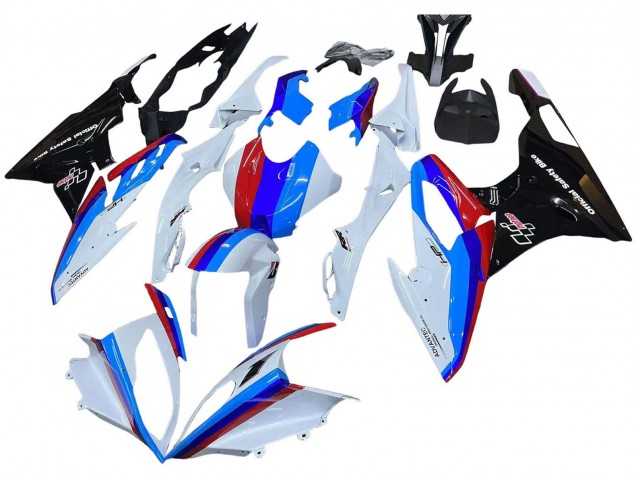 Weiß Rot Blau Glänzendes Schwarz 2015-2016 BMW S1000RR Motorrad Verkleidung Kit
