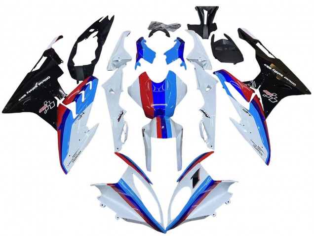 Weiß Rot Blau Glänzendes Schwarz 2015-2016 BMW S1000RR Motorrad Verkleidung Kit