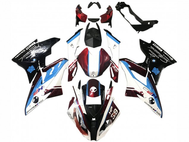 Weiß Rot Blau Glänzendes Schwarz 2015-2016 BMW S1000RR Motorrad Verkleidung