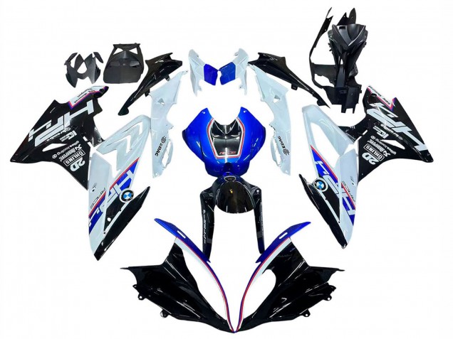 Weiß Blau Glänzendes Schwarz 2015-2016 BMW S1000RR Motorrad Verkleidung Kit