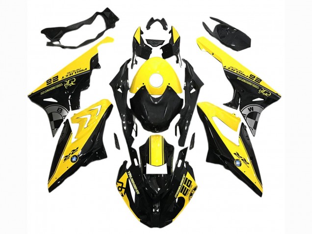 Gelb Schwarz 2015-2016 BMW S1000RR Motorrad Verkleidung