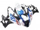 Weiß Blau Matt Schwarz 2009-2014 BMW S1000RR Motorrad Verkleidung