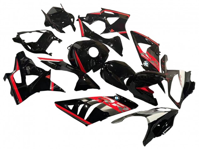 Rot Glänzendes Schwarz 2009-2014 BMW S1000RR Motorrad Verkleidung