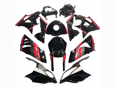 Rot Glänzendes Schwarz 2009-2014 BMW S1000RR Motorrad Verkleidung