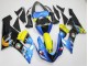 Blau Gelb Schwarz Hai 2005-2006 Kawasaki ZX6R Motorrad Verkleidung