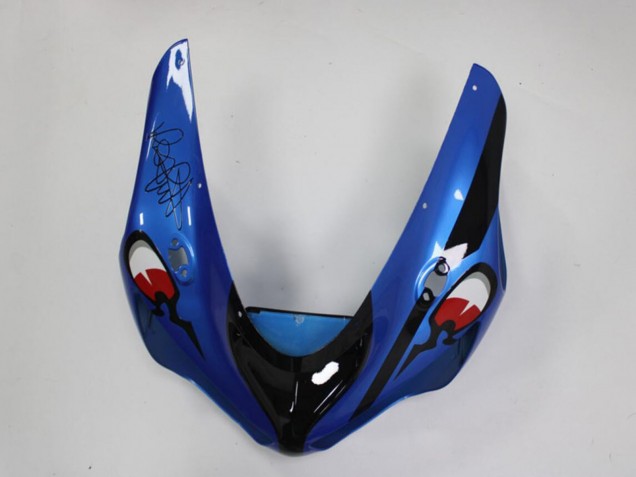 Blau Gelb Schwarz Hai 2005-2006 Kawasaki ZX6R Motorrad Verkleidung