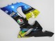 Blau Gelb Schwarz Hai 2005-2006 Kawasaki ZX6R Motorrad Verkleidung