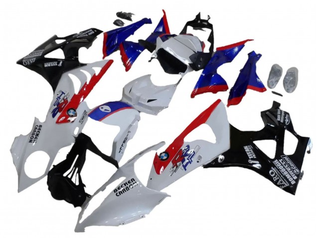 Weiß Rot Blau Glänzendes Schwarz 2009-2014 BMW S1000RR Abs Verkleidungen