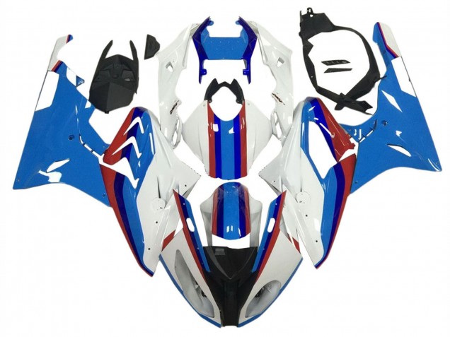 Weiß Rot Blau 2009-2014 BMW S1000RR Motorrad Verkleidung