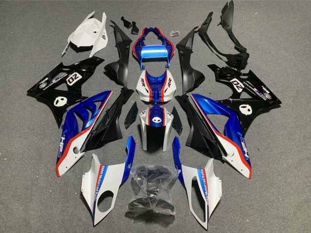 Weiß Rot Blau Glänzendes Schwarz 2009-2014 BMW S1000RR Motorrad Verkleidung Kit