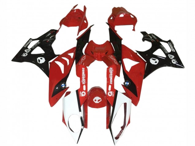 Rot Weiß Glänzendes Schwarz 2009-2014 BMW S1000RR Motorrad Verkleidung