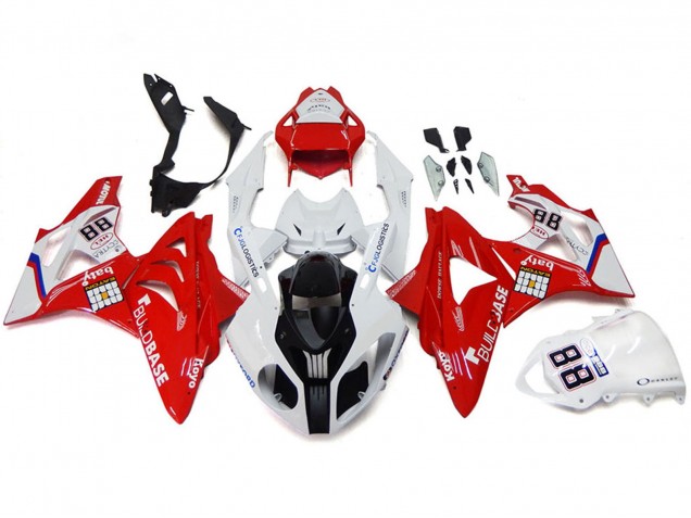 Weiß Rot 2009-2014 BMW S1000RR Motorrad Verkleidung