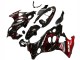 Glänzendes Schwarz Rot Flamme 2004-2006 Suzuki GSX600F/GSX750F Motorrad Verkleidung