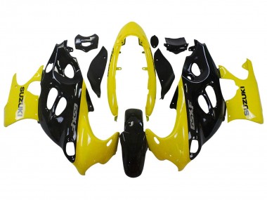 Glänzendes Schwarz Gelb 2004-2006 Suzuki GSX600F/GSX750F Motorrad Verkleidung