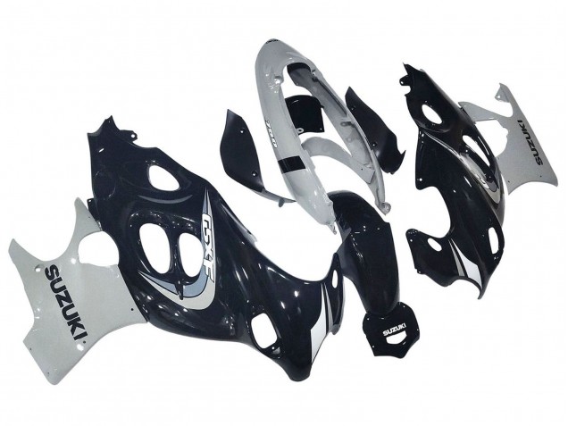 Glänzendes Schwarz Grau 2004-2006 Suzuki GSX600F/GSX750F Motorrad Verkleidung