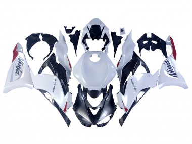 Perl Weiß Schwarz Rot 2023-2025 Kawasaki ZX6R Motorrad Verkleidung