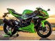 Grün Schwarz 2023-2025 Kawasaki ZX6R Motorrad Verkleidung