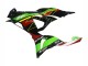 Grün Schwarz Rot Gelb Dunlop 2023-2025 Kawasaki ZX6R Motorrad Verkleidung