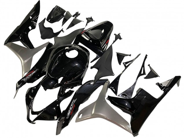 Silber Glänzendes Schwarz 2007-2008 Honda CBR600RR Motorrad Verkleidung Kit