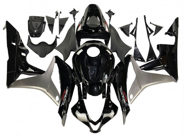 Silber Glänzendes Schwarz 2007-2008 Honda CBR600RR Motorrad Verkleidung Kit